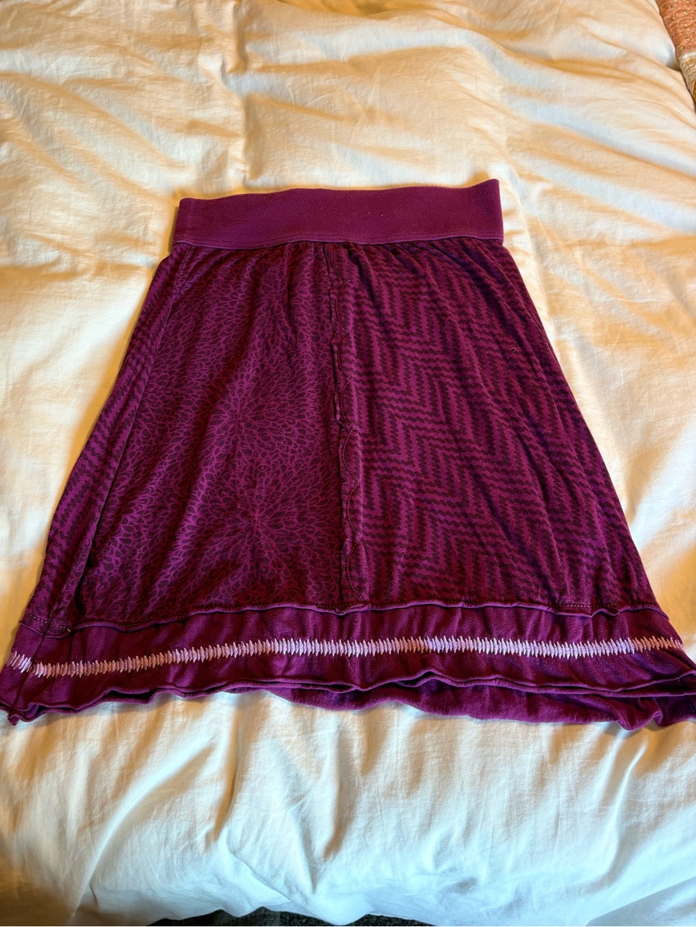 Women's PrAna Plum Patterned A-Line Skirt